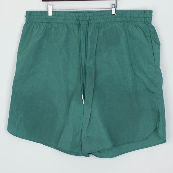 Future Collective Pants - Future Collective‎ Green Activewear Nylon Elastic Waist Shorts 2X Athleisure Gym